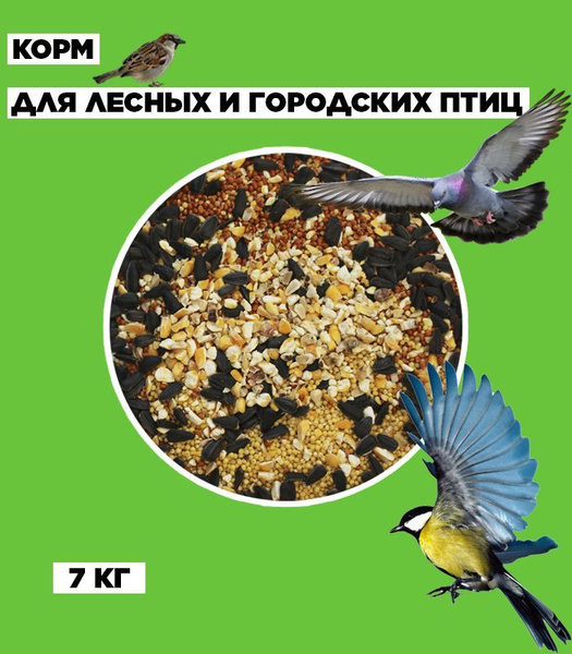 Корм для лесных, уличных и домашних птиц купить на OZON по низкой цене ...