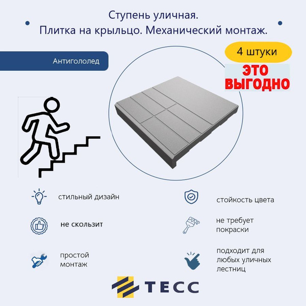 Ступени композитные "Тесс". Плитка на крыльцо. купить на OZON по низкой ...