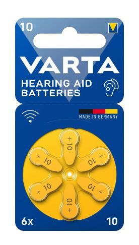 Батарейка для слухового аппарата VARTA Hearing Aid Batteries 10, 10 ...