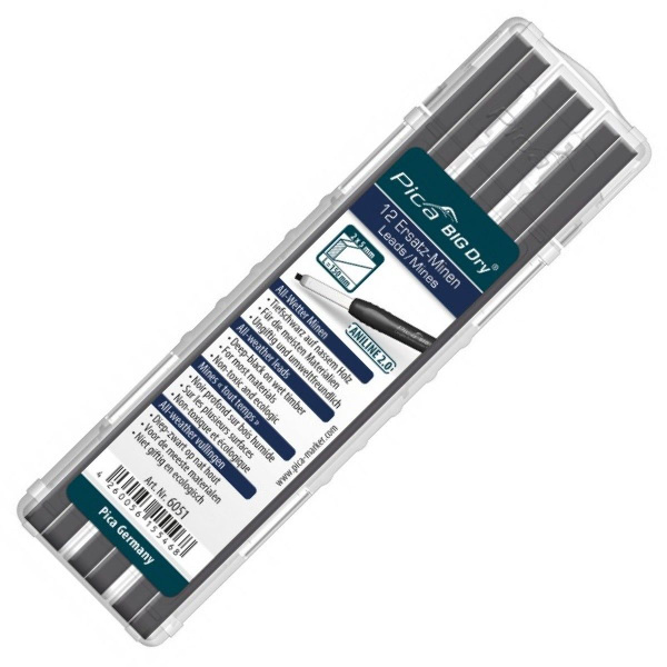 Грифели всепогодные Aniline Pica BIG Dry 6051 12 пр., грифели для PICA ...