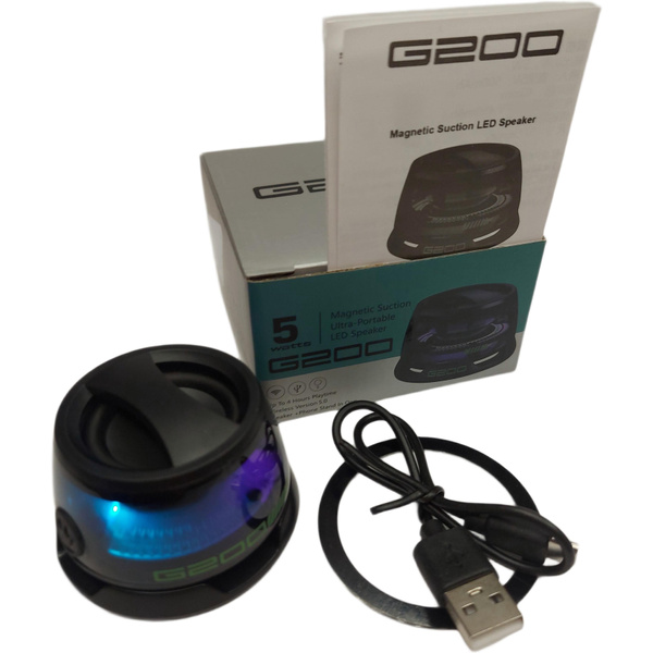 Магнитная портативная Bluetooth колонка светодиодная подсветка G200 ...