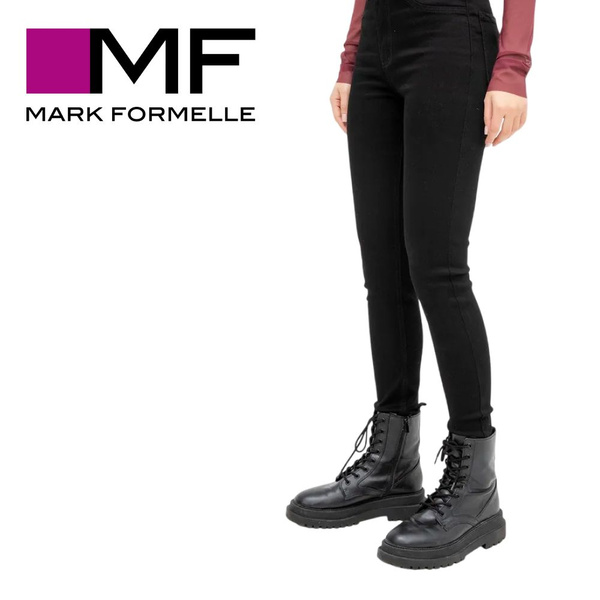 Джинсы Женский Mark Formelle черный скинни Деним, Хлопок, размер 42 ...