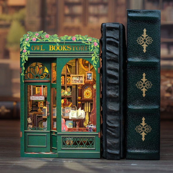 Румбокс "Книжный магазин Сова", Набор для творчества с подсветкой ...