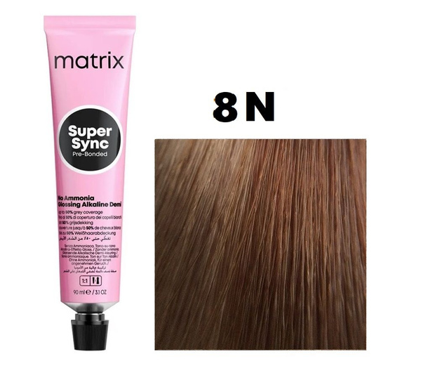 Matrix Краска без аммиака SoColor Super Sync 8N светлый блондин Pre ...