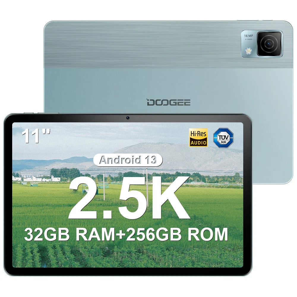 DoogeeПланшетT30Ultra12ГБ256ГБ11-дюймовыйдисплей2,5K,HelioG99,8580мАч,11"12ГБ/256ГБ,синий