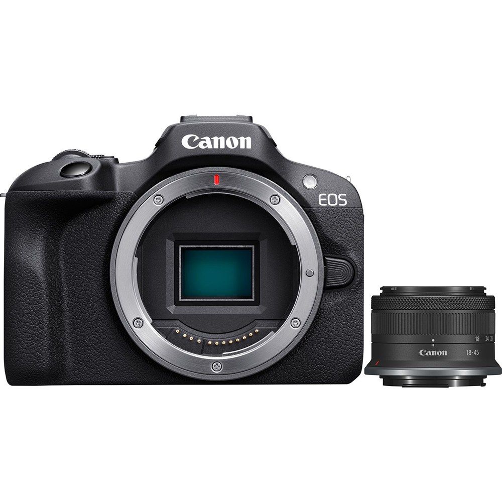 Canon Компактный фотоаппарат EOS R100 KIT 18-45 MM, черный