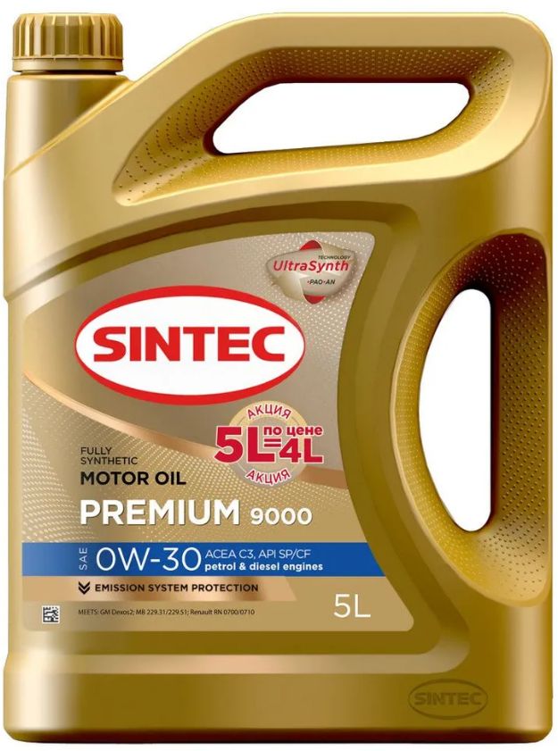 SINTECPremium90000W-30Масломоторное,Синтетическое,5л