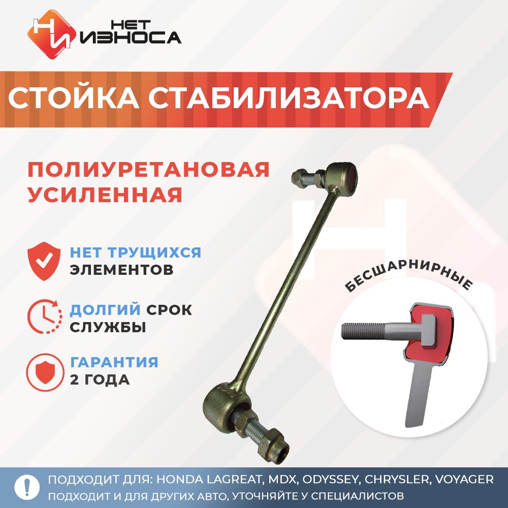 Стойка стабилизатора полиуретановая усиленная NL073 Honda Lagreat, MDX,  Odyssey, Chevrolet Aveo, Citroen C5, Opel Zafira, Peugeot 607 - купить по  доступным ценам в интернет-магазине OZON (385095113)