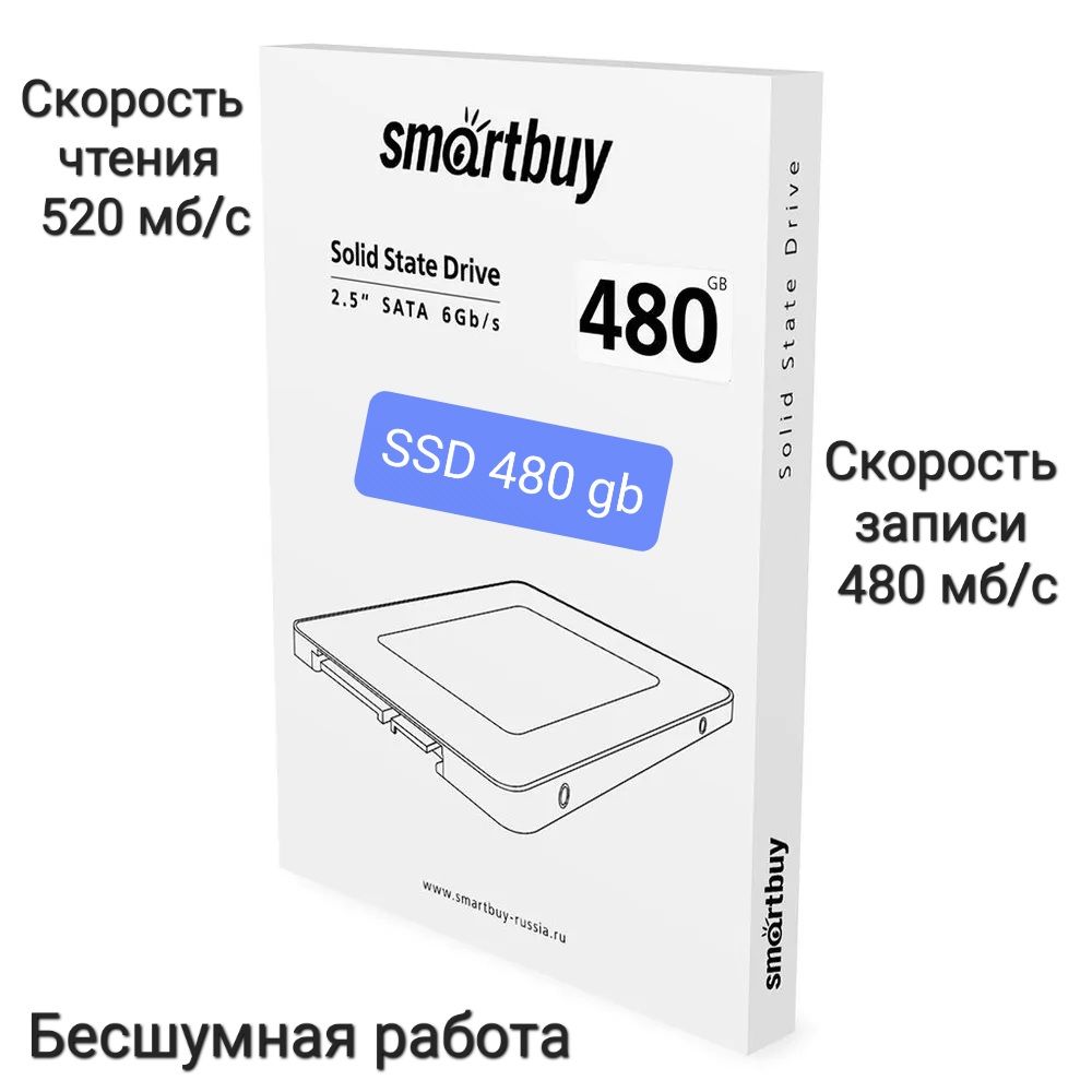 480 ГБ Внутренний SSD-диск SmartBuy NOVA (SBSSD480-NOV-25S3) - купить по  выгодной цене в интернет-магазине OZON (1427857096)