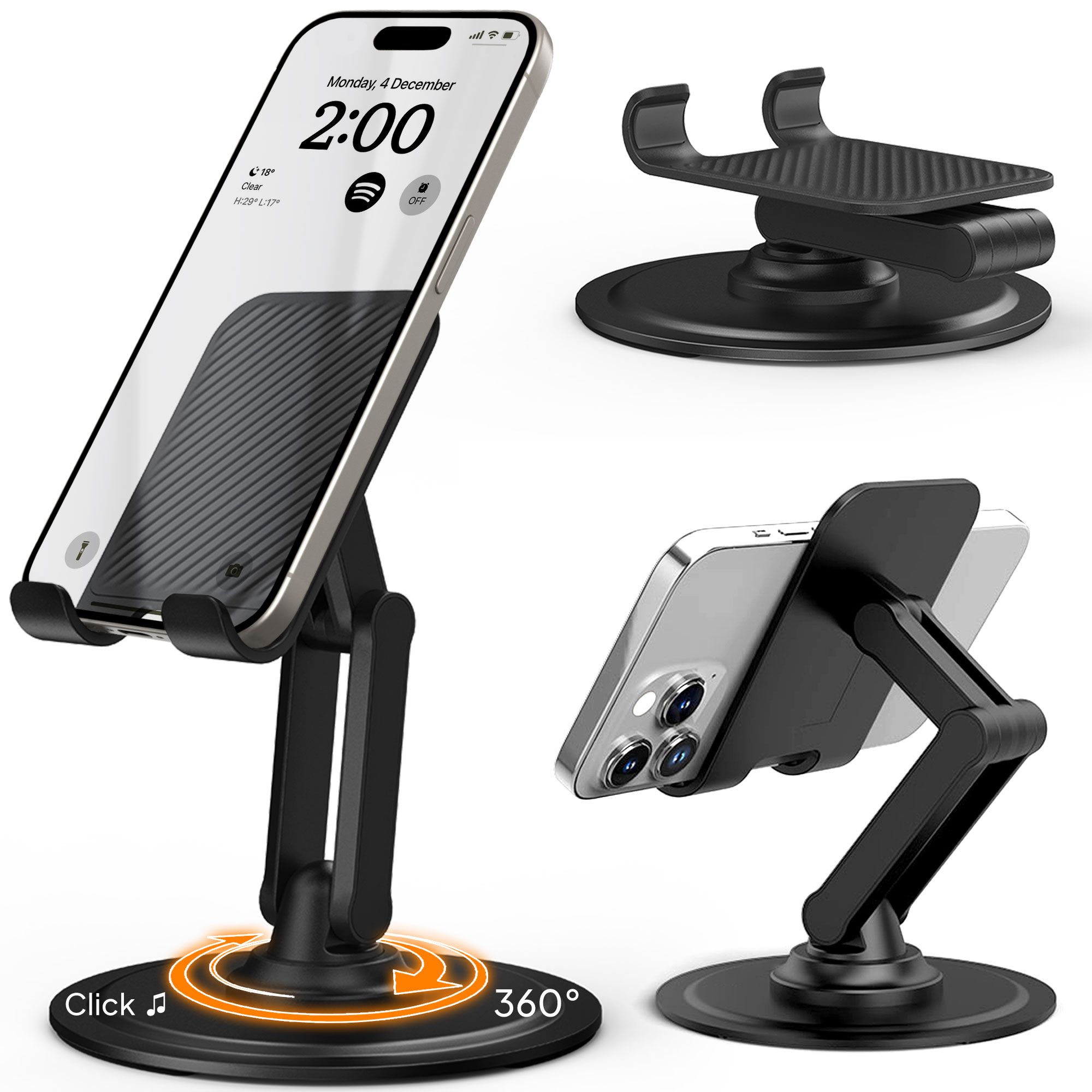 Cooper360Stand/Подставкадлятелефоновнастольнаярегулируемаясповоротомна360градусови3угламисгиба