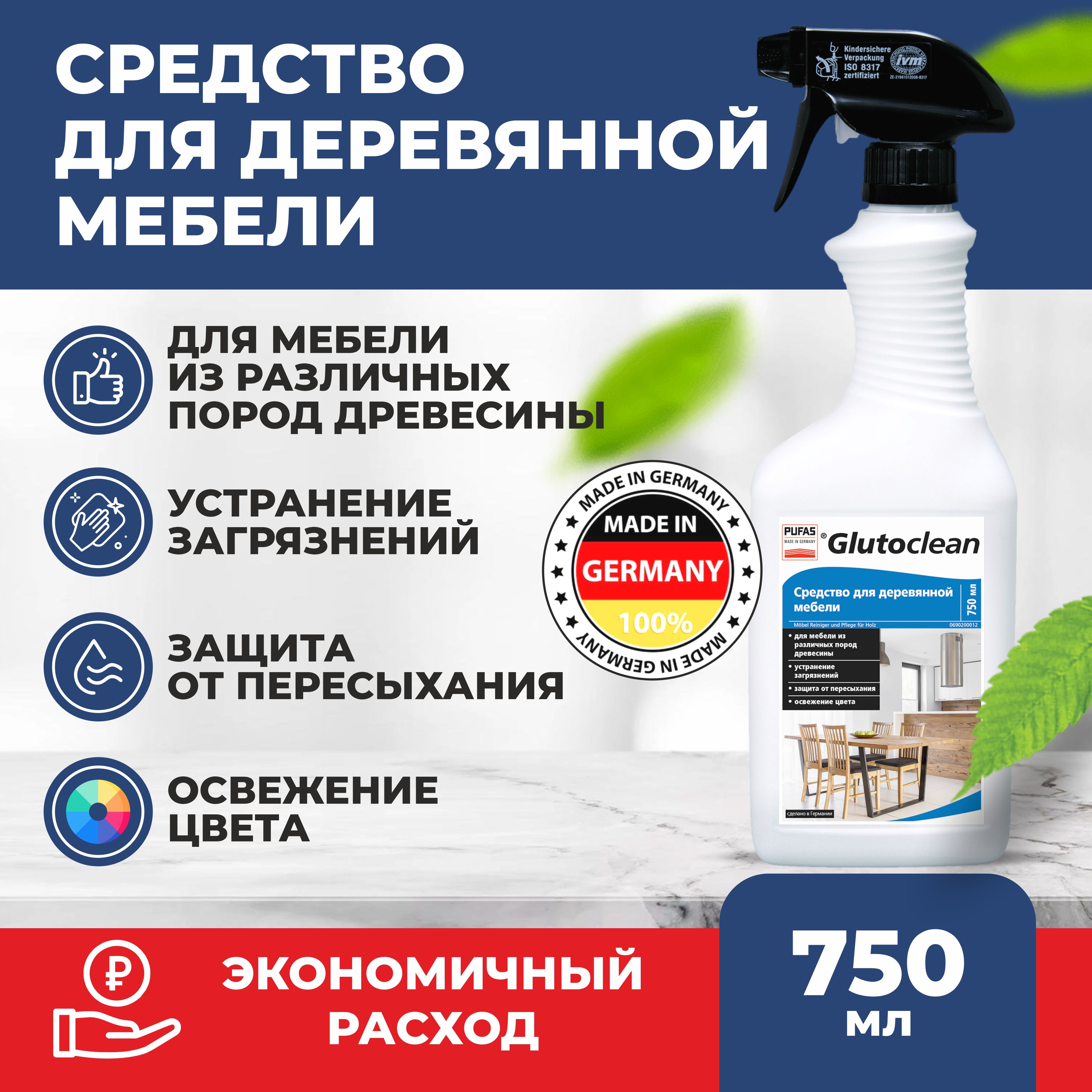 Средство для глянцевой мебели glutoclean