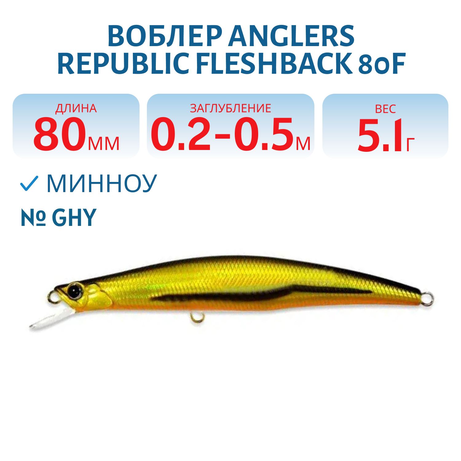 ВоблерAnglersRepublicBugMinnow