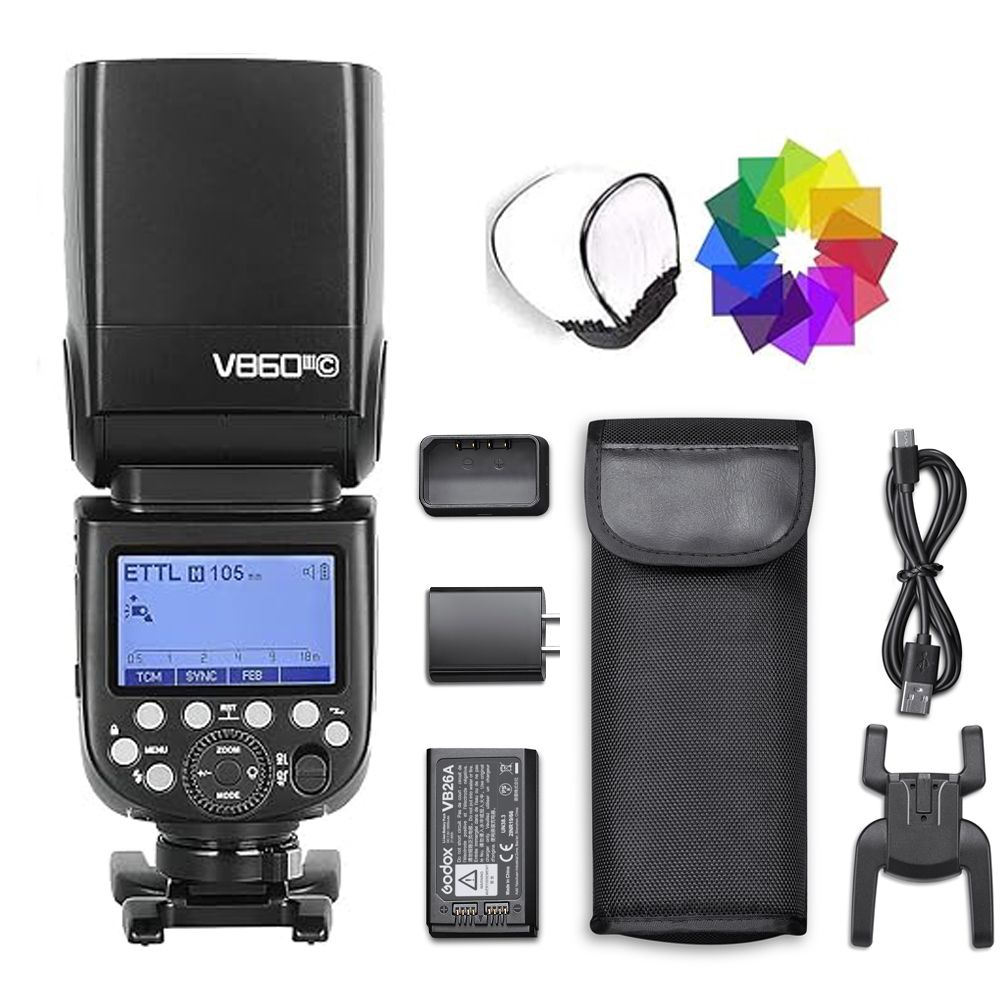 Вспышка Godox V860III для камер Canon, Sony, Nikon, Olympus, Fujifilm, Panasonic, Pentax