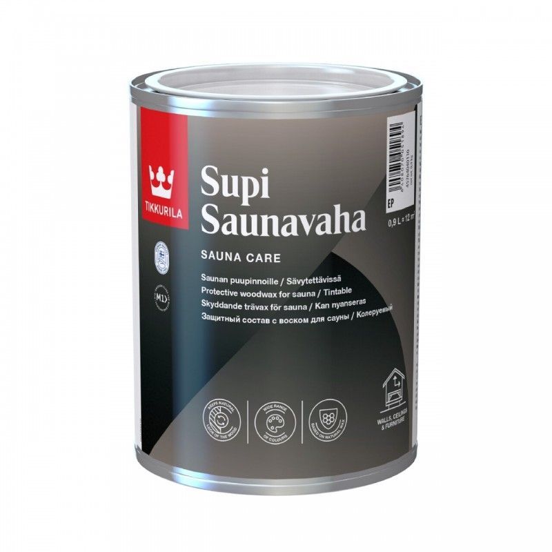 Tikkurila Supi Saunavaha/Тиккурила Супи Саунаваха, 0.9л,воск для сауны