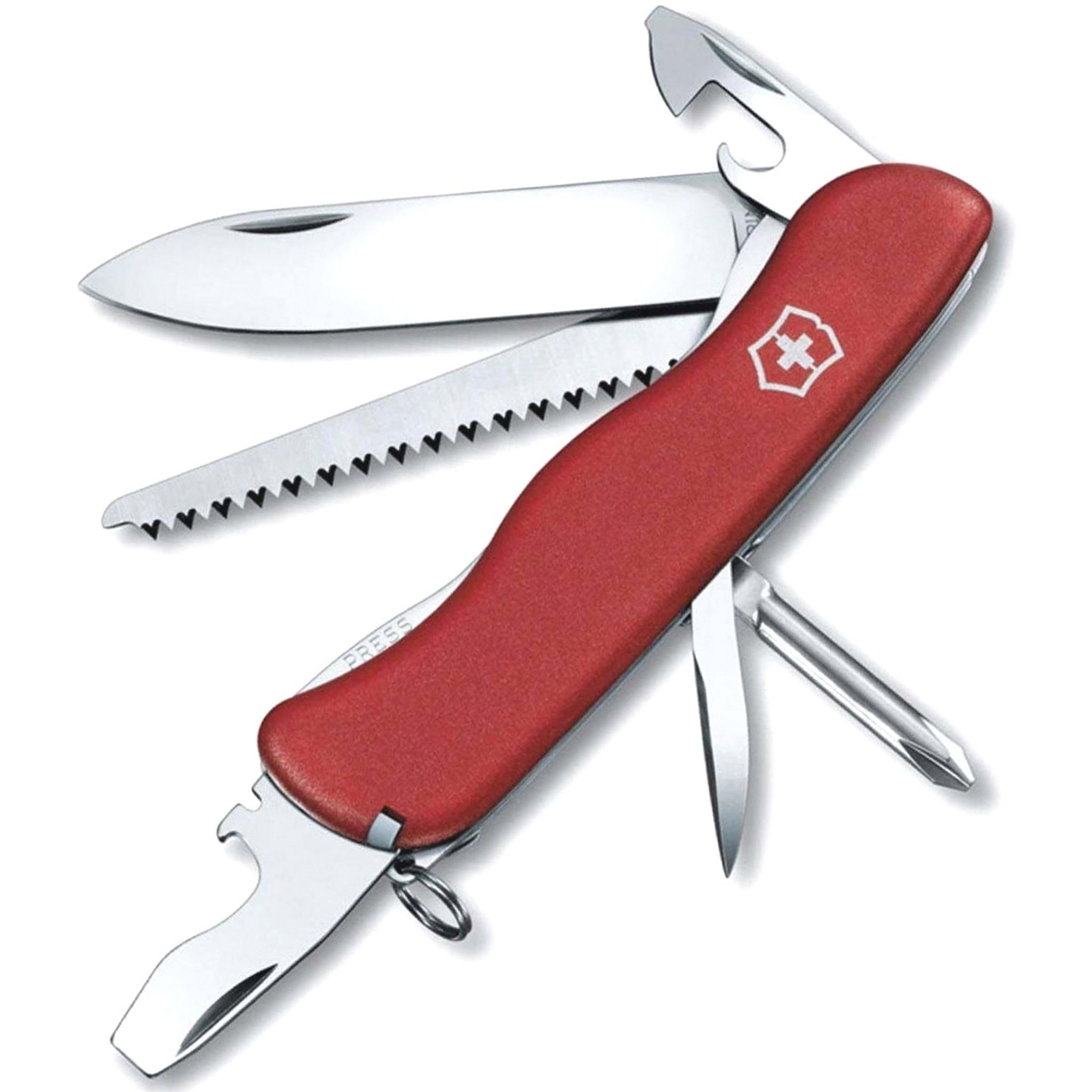 Нож перочинный VICTORINOX Trailmaster, 111 мм, 12 функций, с фиксатором лезвия, красныйНож перочинный Trailmaster One Hand VICTORINOX 0.8463.MW94