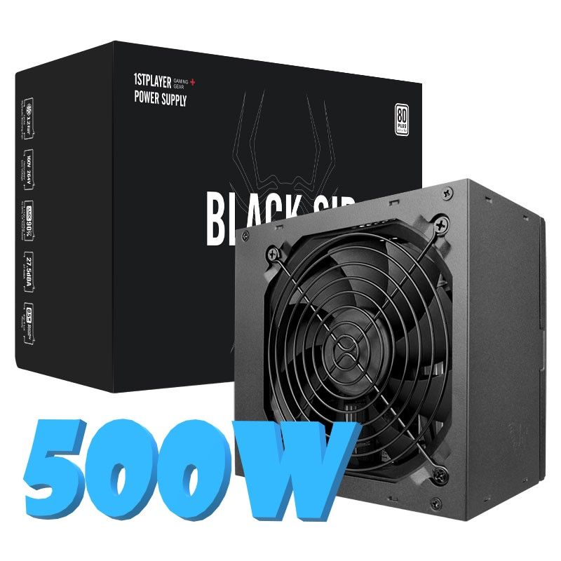 1stPlayer Блок питания компьютера BLACK.SIR, 500 Вт (SR-500W)