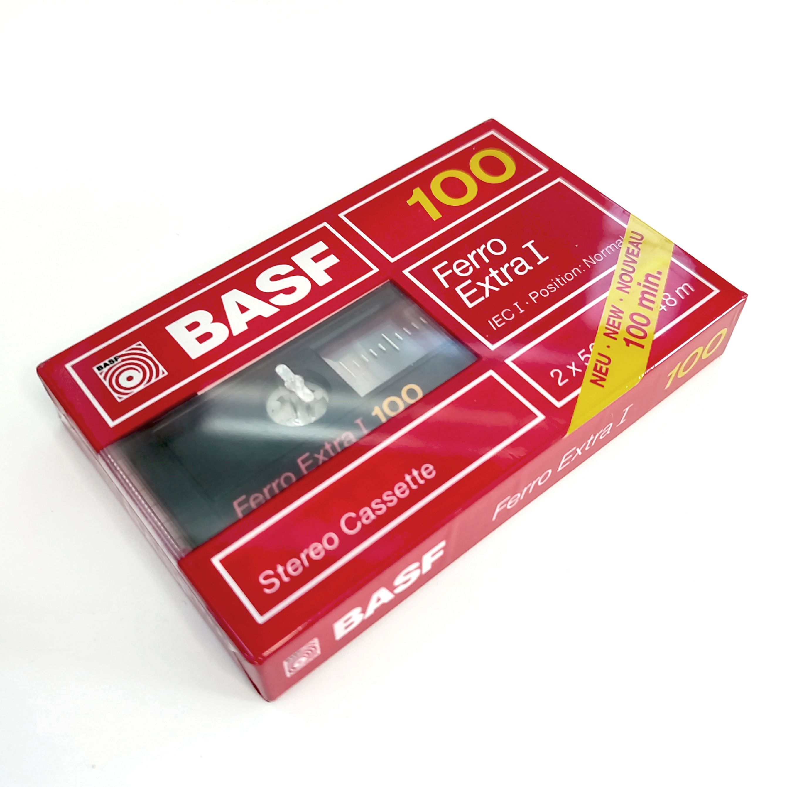 Аудиокассета для записи BASF 100 Ferro Extra Type I Normal Stereo Cassette, 100 мин