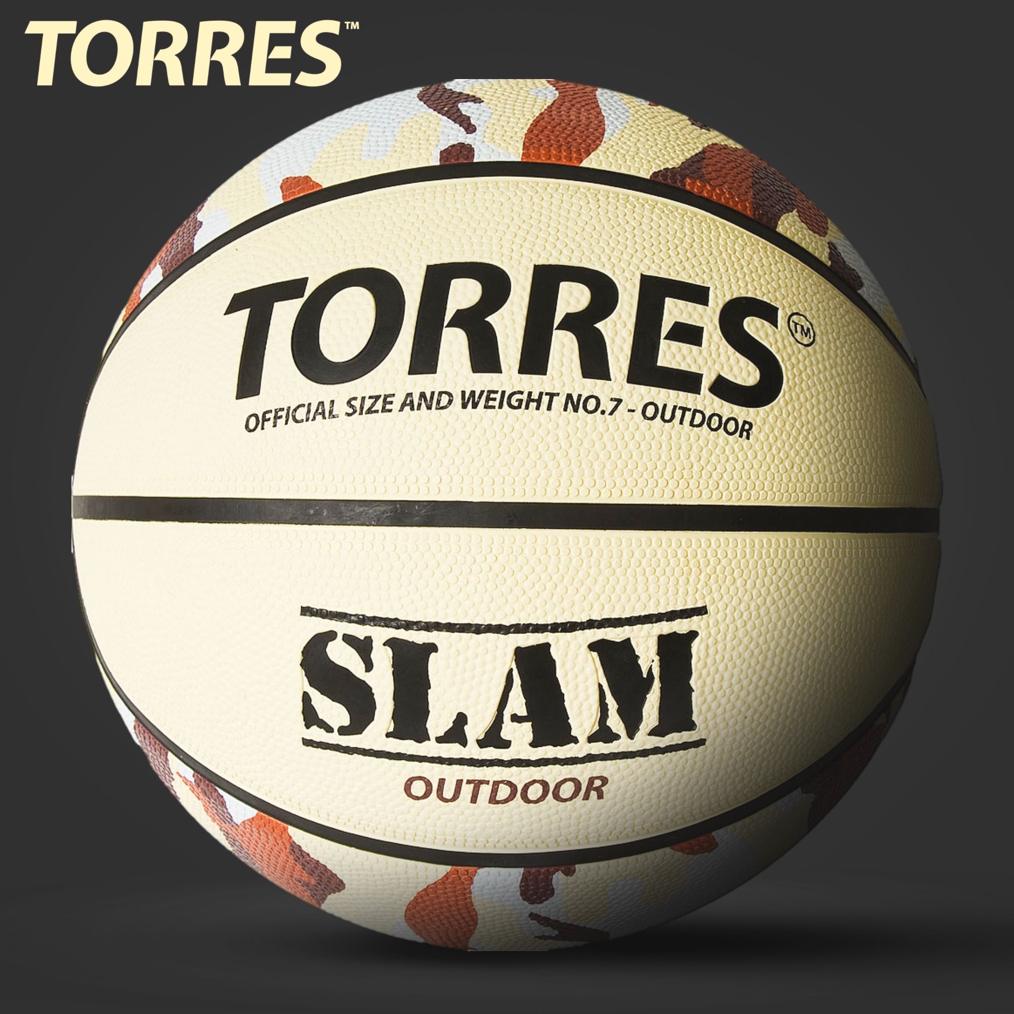 Мяч баскетбольный TORRES Slam B02067, размер 7, резина