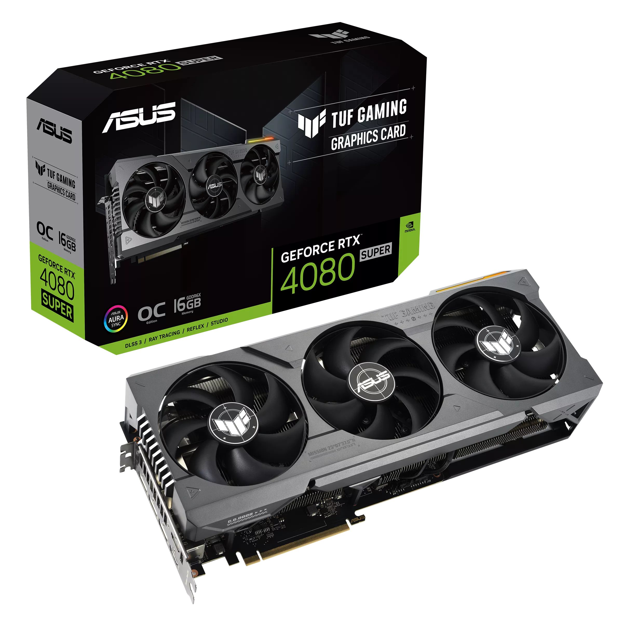 ASUS Видеокарта GeForce RTX 4080 SUPER TUF Gaming OC Edition 16 ГБ (TUF-RTX4080S-O16G-GAMING)