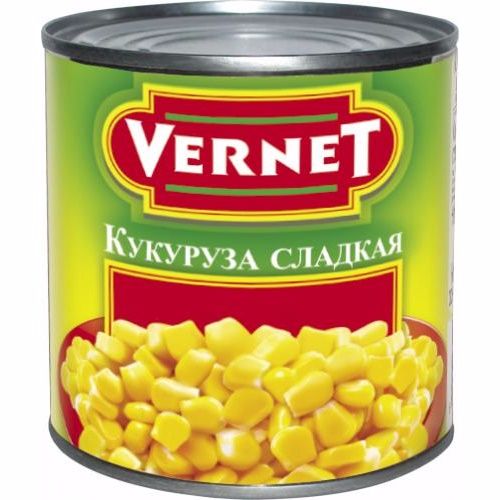 Vernet Кукуруза сладкая в зернах, 425 мл