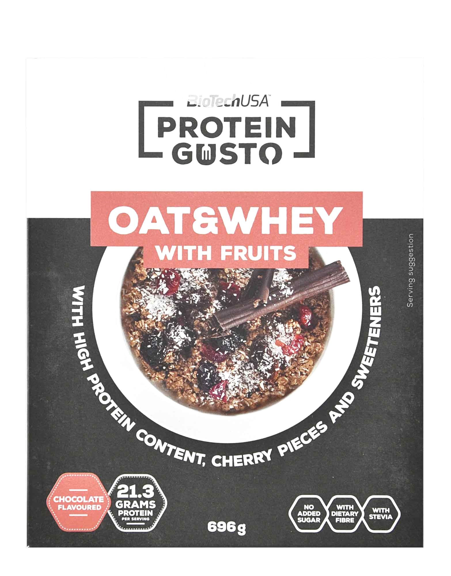 Овсяные хлопья с сывороточным протеином и фруктами BioTech USA Oat & Whey  with fruits вкус шоколад - купить с доставкой по выгодным ценам в  интернет-магазине OZON (1543203712)