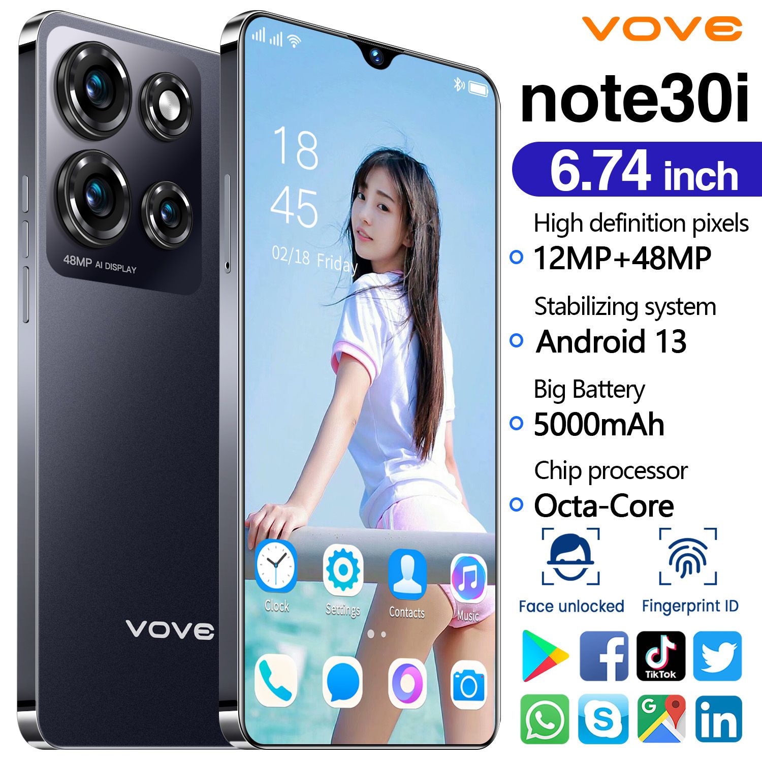 Смартфон vove Note 30i/+ - купить по выгодной цене в интернет-магазине OZON  (1544298749)