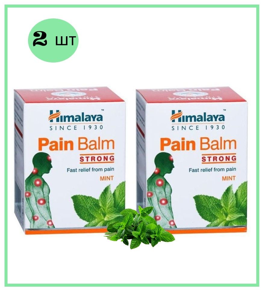 Himalaya PAIN BALM Strong Болеутоляющий бальзам ПЕЙН (ПЭЙН) БАЛМ Хималая, 10 г - 2 шт