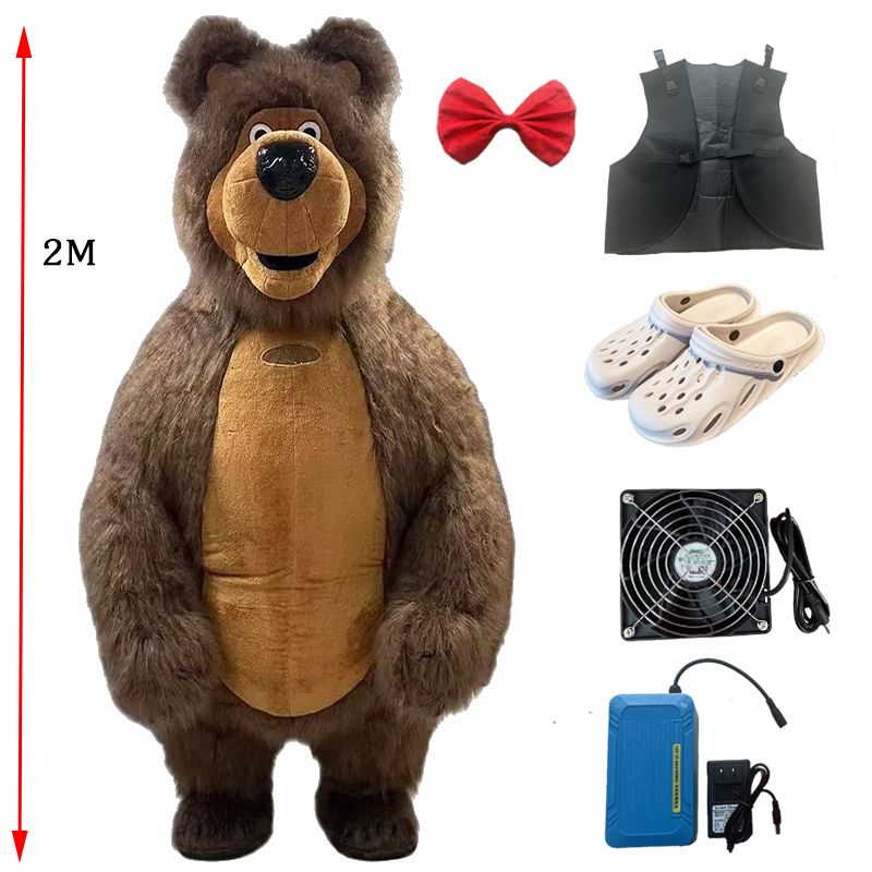 Карнавальный костюм, Ростовая кукла Маша и МедведьНадувной медведьtaoyiji