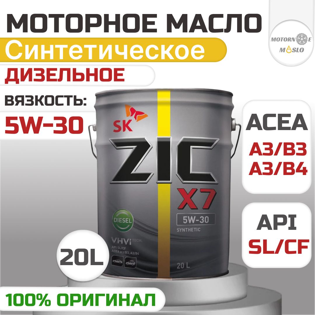 ZIC5W-30Масломоторное,Синтетическое,20л