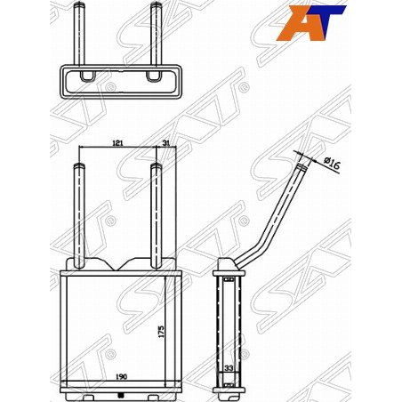 РадиаторотопителядляОпельАстраF1991-1998,OpelAstraFрадиаторотопителяSATST-OP33-395-0,oem1806116