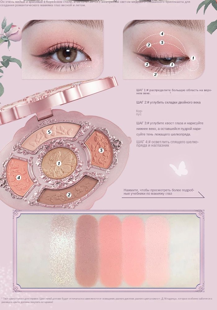 Пятицветные тисненные тени для век Flower Knows Midsummer Night(图11)