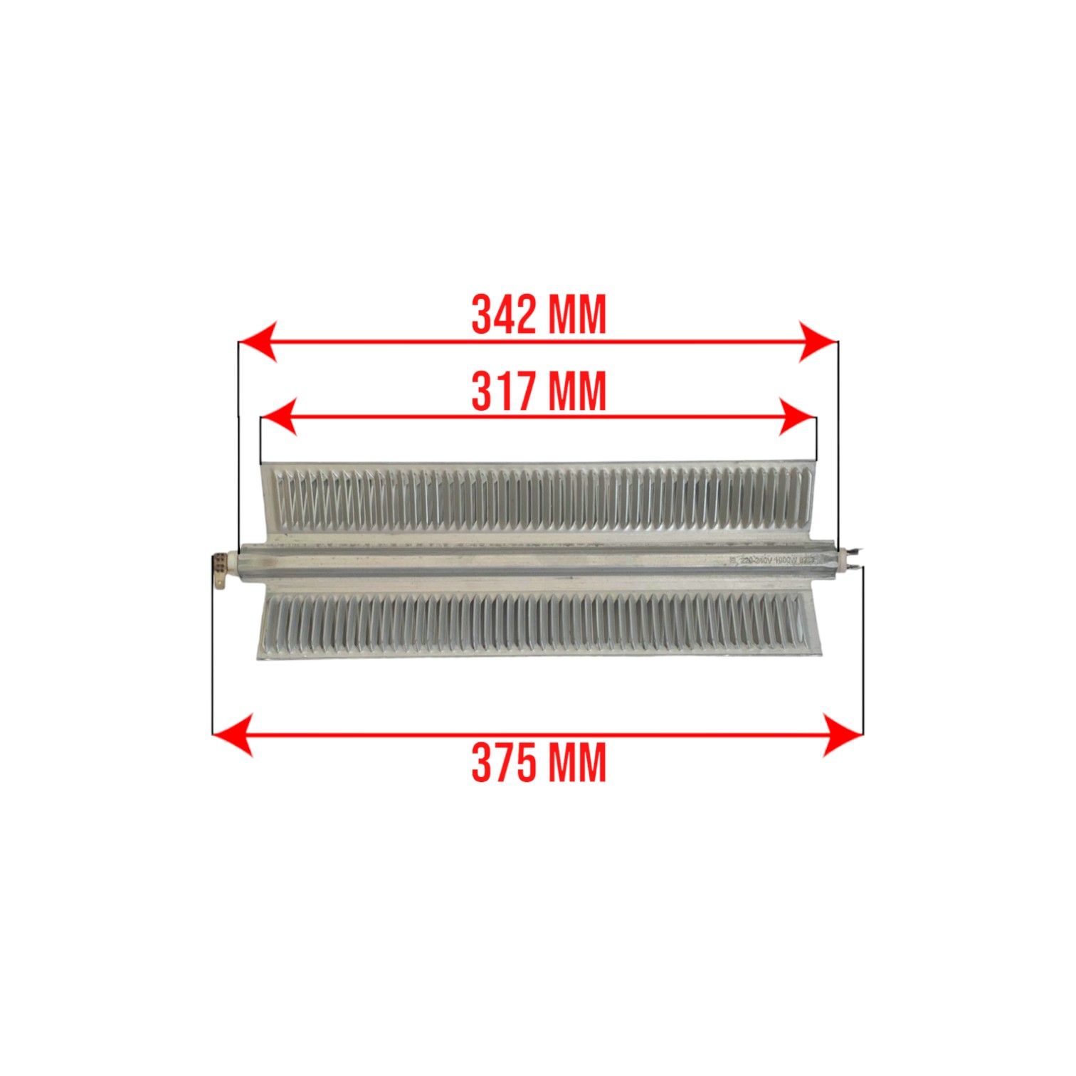 ТЭНконвекторный1000W(500+500),клеммыподразъем,дляElectrolux,Ballu,Ensto