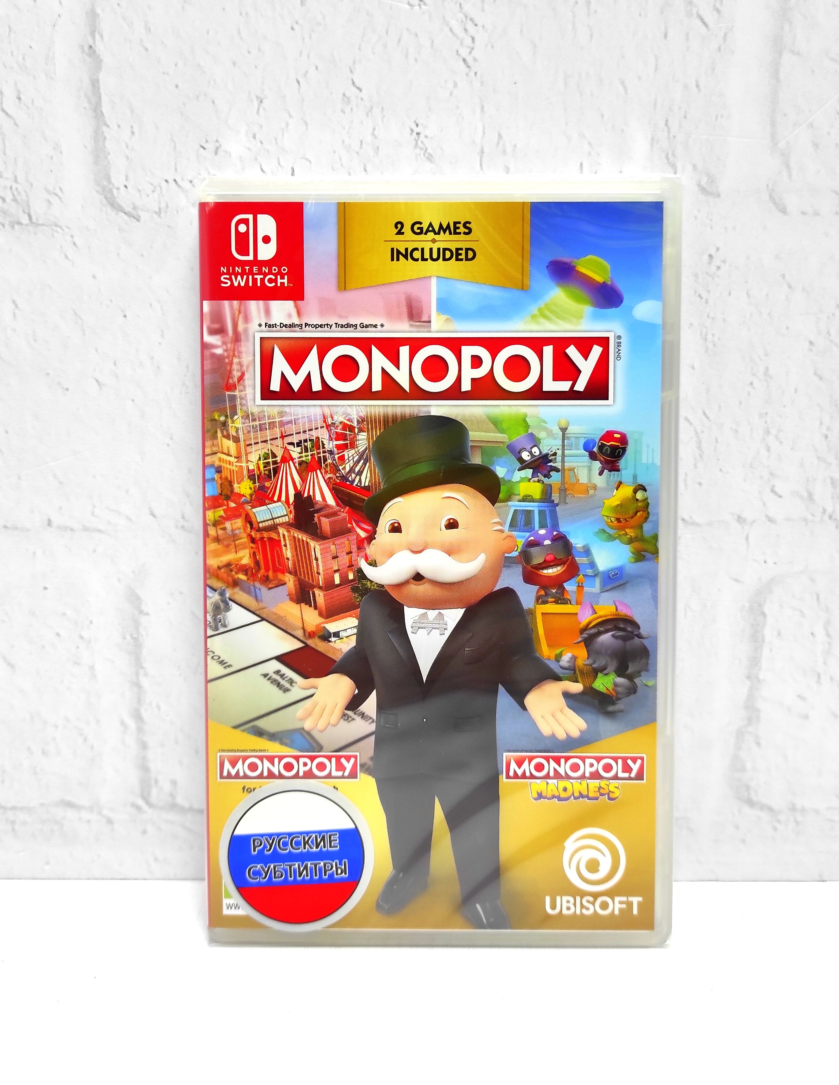 Monopoly (Монополия) Переполох (Madness) Русские субтитры Видеоигра на картридже Nintendo Switch