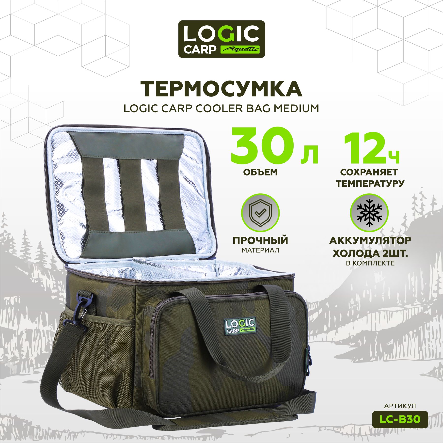 Термосумка, сумка холодильник LOGIC CARP средняя