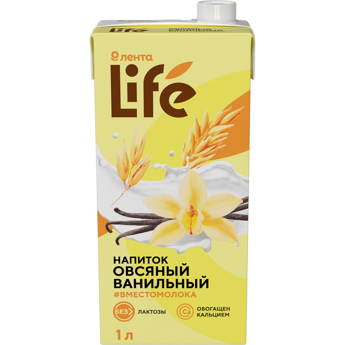 Напиток ЛЕНТА LIFE овсяный ванильный, 1000мл