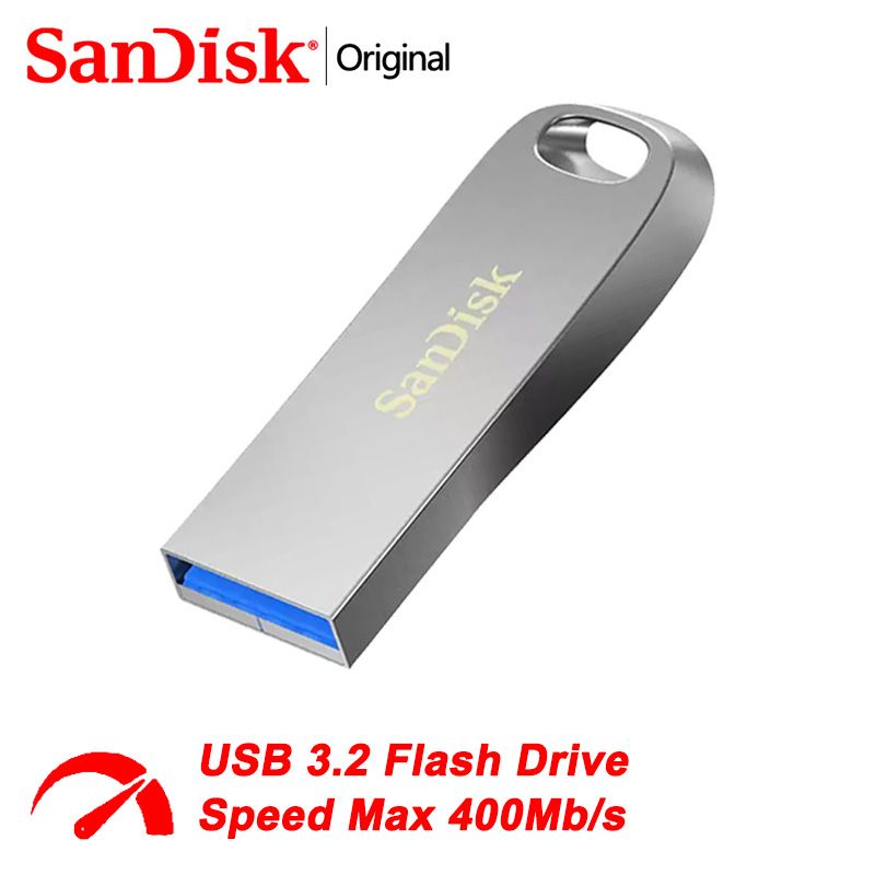 SanDisk USB-флеш-накопитель Ultra Luxe SDCZ74-128G 128 ГБ, кремовый