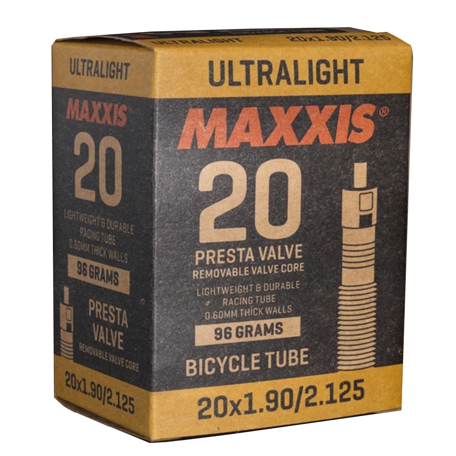 ВелокамераMaxxisUltralight20X1.90/2.1250.6MmВелониппель(Б/Р)