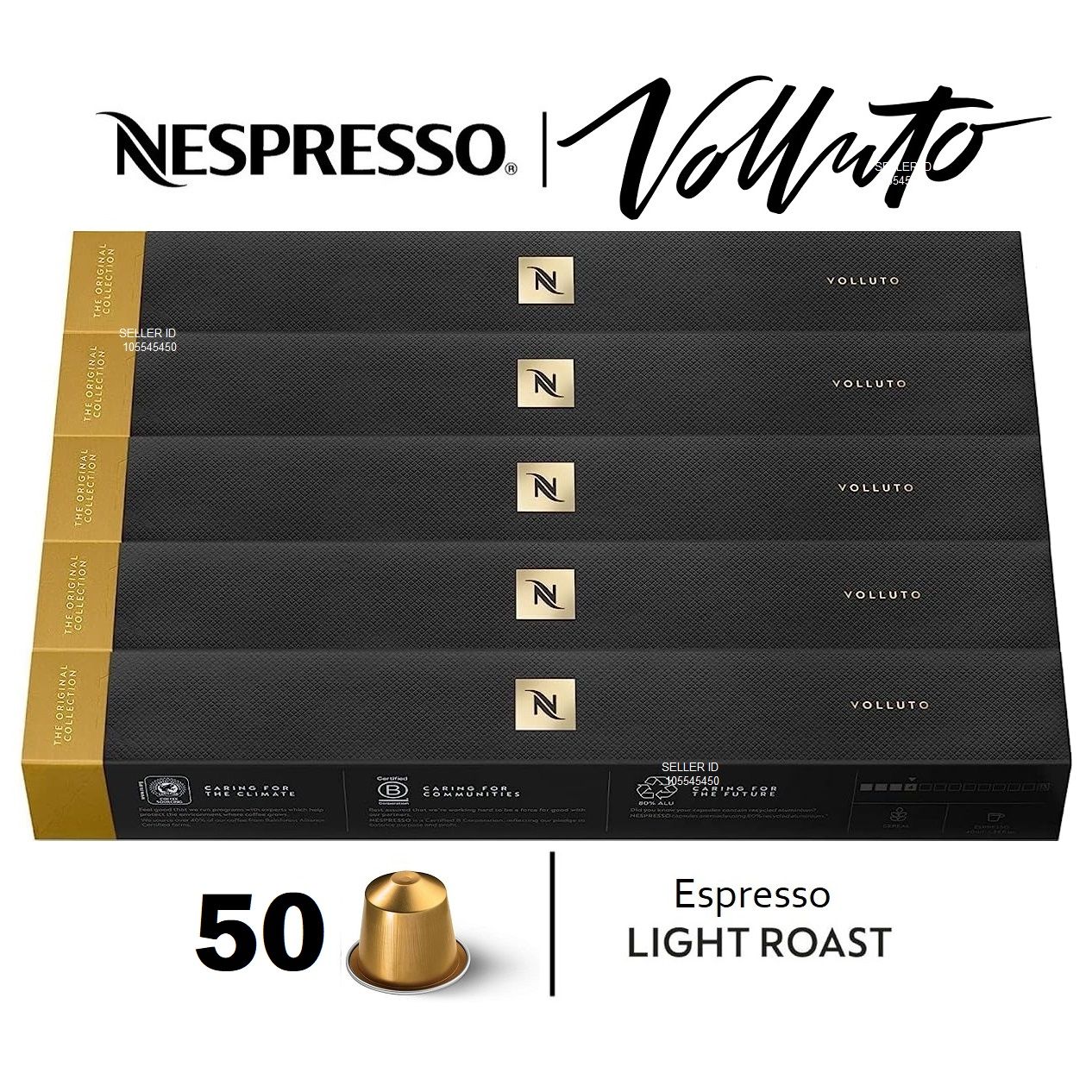 Набор кофе Nespresso VOLLUTO, 50 капсул (5 упаковок)