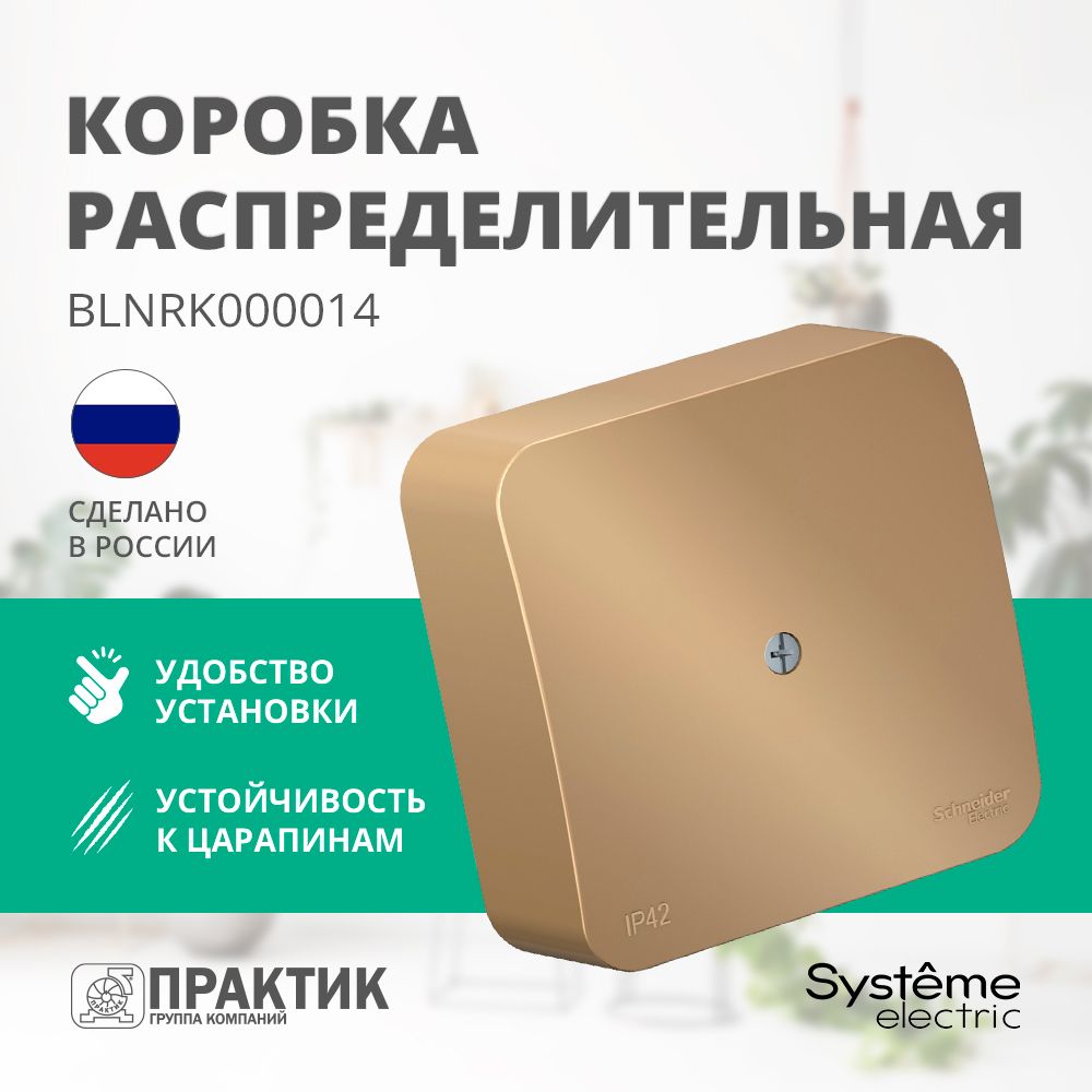 Распределительная коробка Blanca Systeme Electric 75x75x30 IP42 Титан BLNRK000014