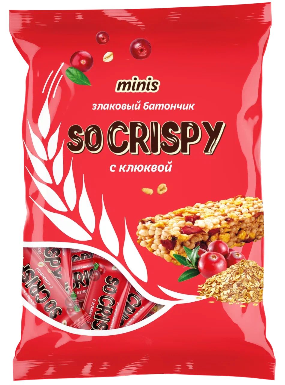 Батончик злаковый Невский кондитер So Crispy клюква мини, 500 г