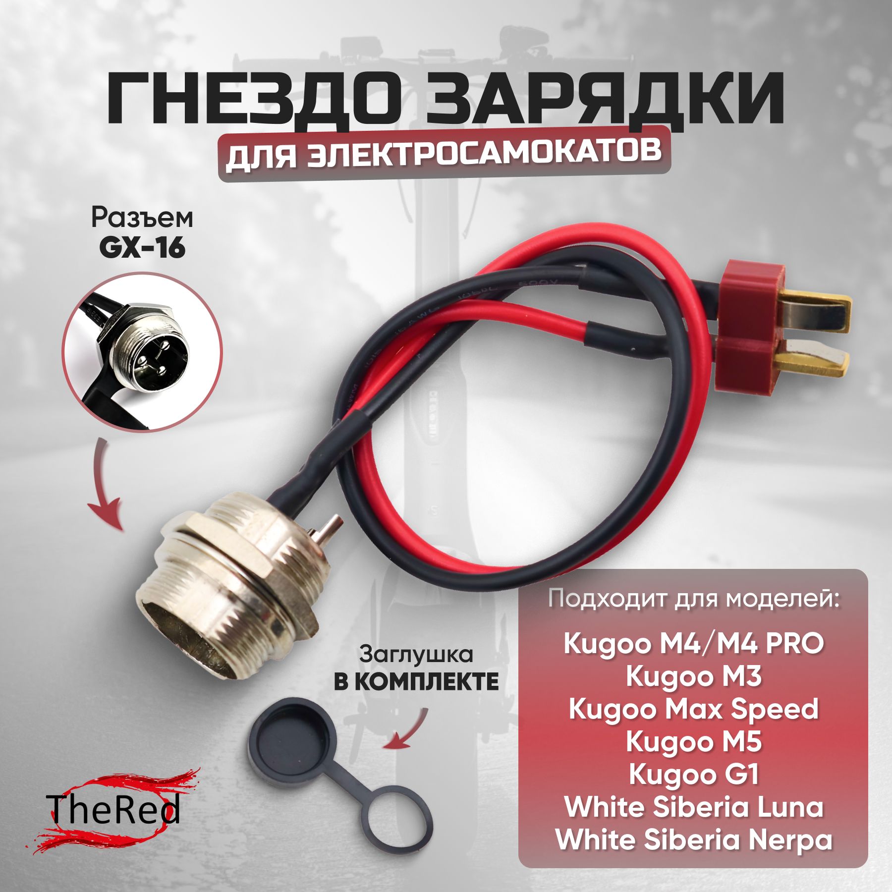 ГнездозарядкиKugooM4/M4Pro/М5GX16T-Plug