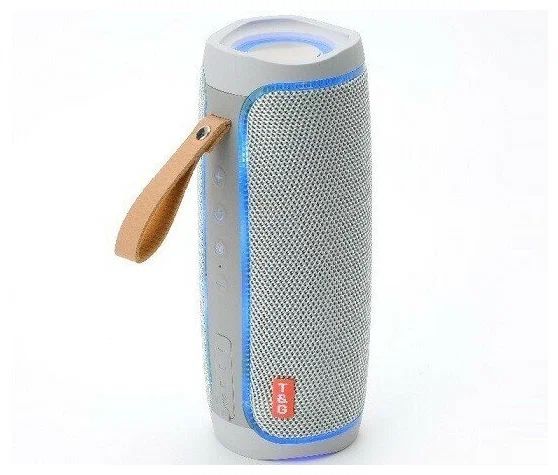БеспроводнаяBluetoothколонкаT>G287(серый)cцветомузыкой,портативныйдинамик20ВтсмикрофономрадиоTWS1+1иRGBподсветкой