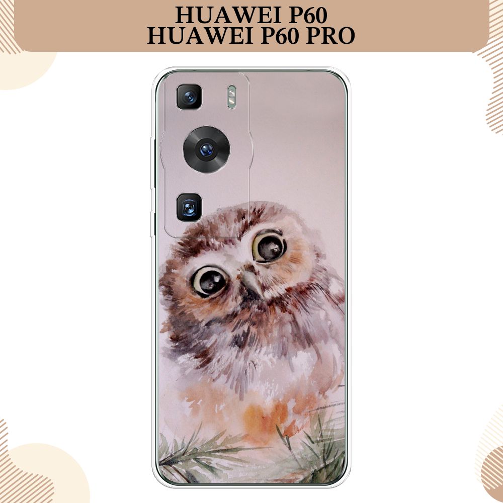 СиликоновыйчехолнаHuaweiP60/P60Pro/ХуавейP60/P60Про,Сованарозовом