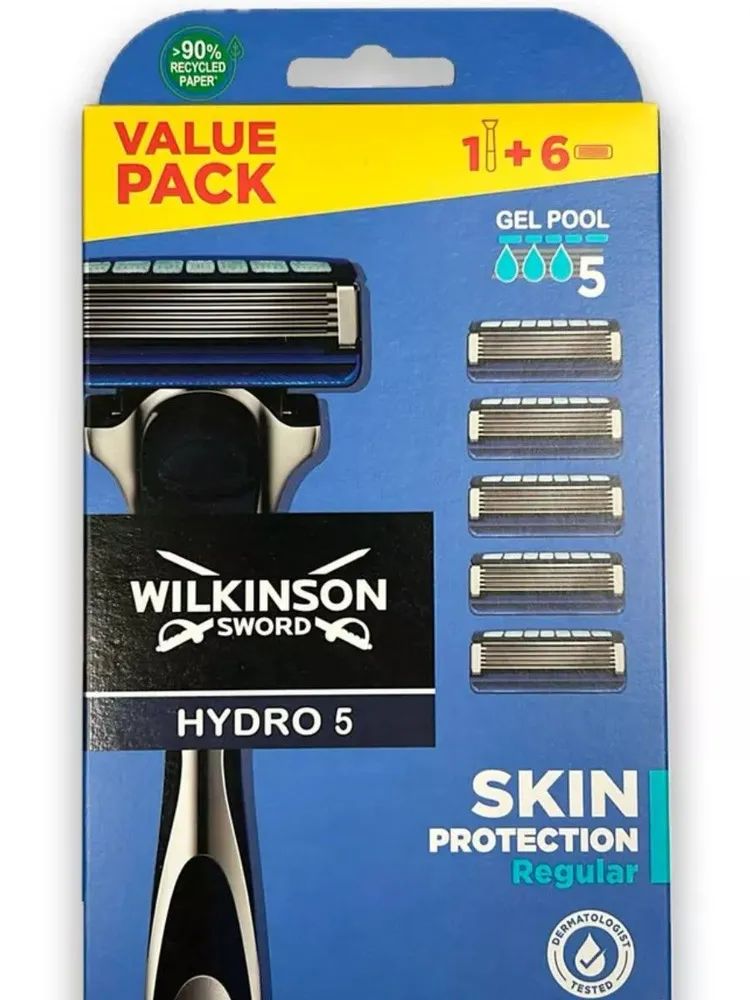 Wilkinson Sword Hydro5 Skin Protection Regular, Станок + 6 сменных кассет