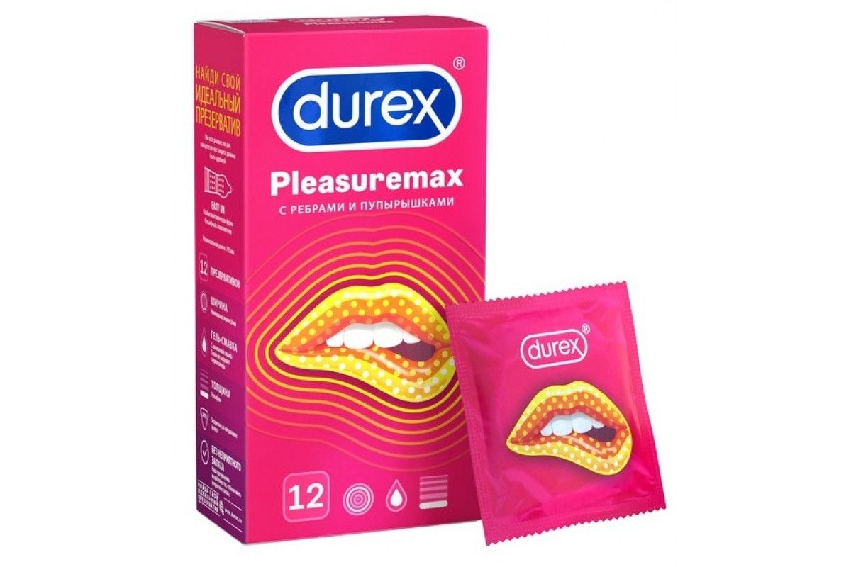 Презервативы DUREX 12шт. Pleasuremax