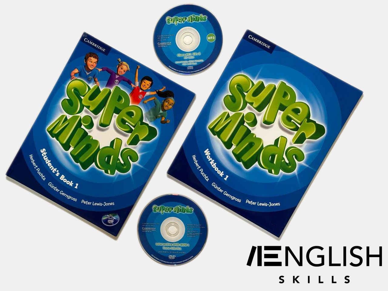 Super Minds 1. ПОЛНЫЙ КОМПЛЕКТ: Учебник + Рабочая Тетрадь + CD/DVD | Herbert Puchta