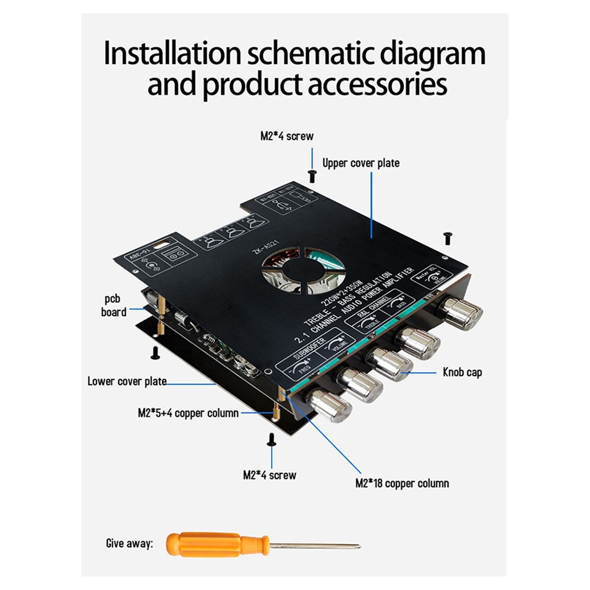 ZKAS212.1канальныйTPA3255ЦифроваямощностьBluetooth