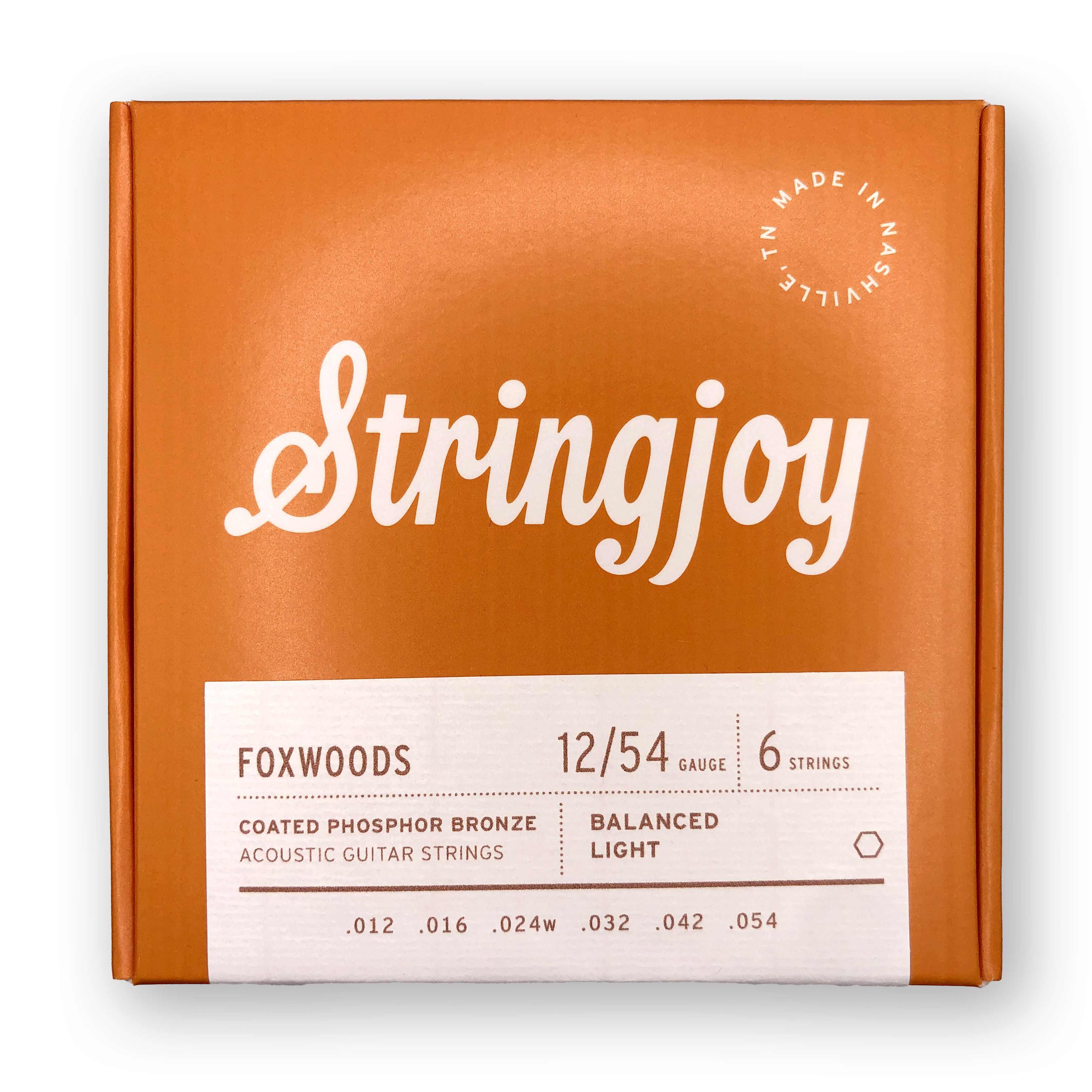 Cтруны для акустической гитары Stringjoy Foxwoods Light Gauge Coated Phosphor Bronze Acoustic Guitar Strings, 12-54