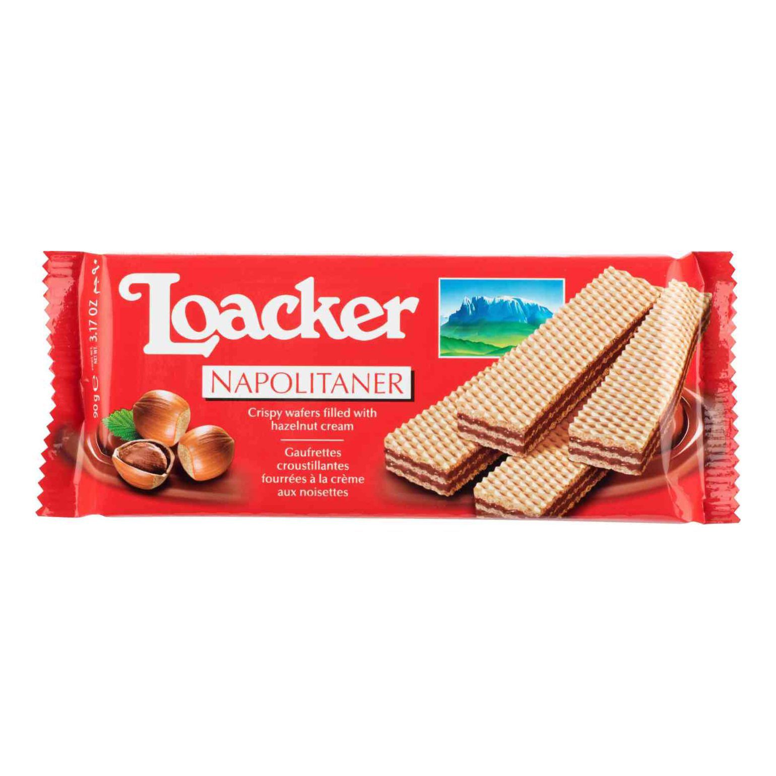 Вафли Loacker с ореховым кремом 90 г