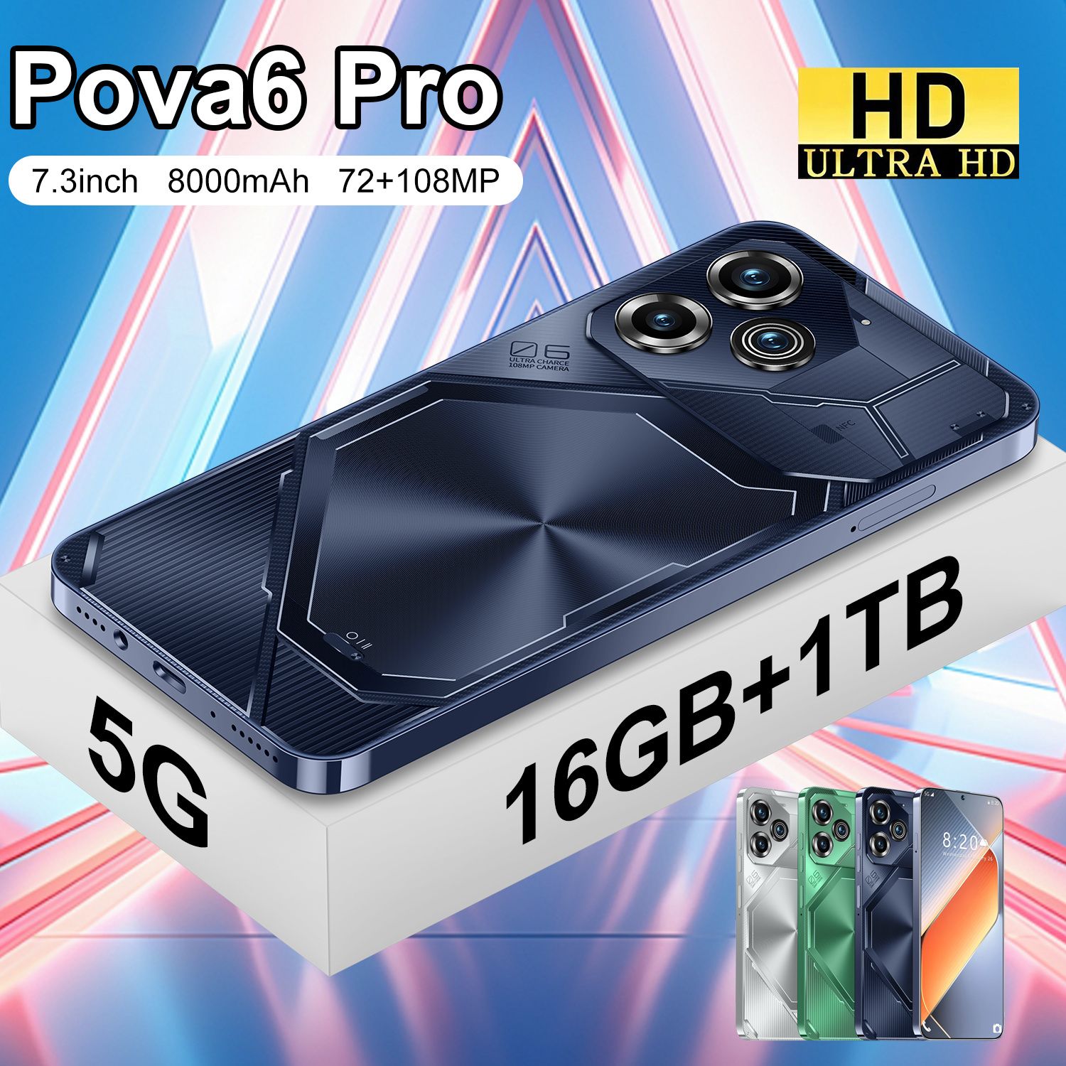 МобильныйтелефонPova6pro,черный